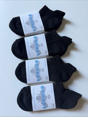 NWT Bombas Black Low-Cut Athletic Socks - Set of 4